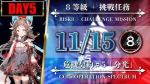 【危機契約#5】11/15（8等級 + 挑戦任務）黄鉄の峡谷 - エイヤ/ソーンズ/低レア【アークナイツ | Arknights】