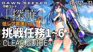 【危機契約#8】「大騎士領バー通り」挑戦任務1~6 低レア昇進1+α クリア例【アークナイツ/Arknights】