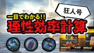 【理性効率】狂人号の掘り&課金パックはお得なの？ 理性効率計算 ボイロ解説  アークナイツ/Arknights
