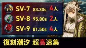 【超高速復刻潮汐】SV-7 SV-8 SV-9 超高速周回集 字幕解説 アークナイツ /Arknights SV Speedrun